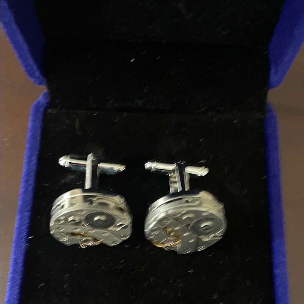 Steampunk Gear Cufflinks NWT - image 4